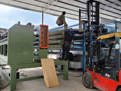 Machine d'alimentation de séchoir à placage